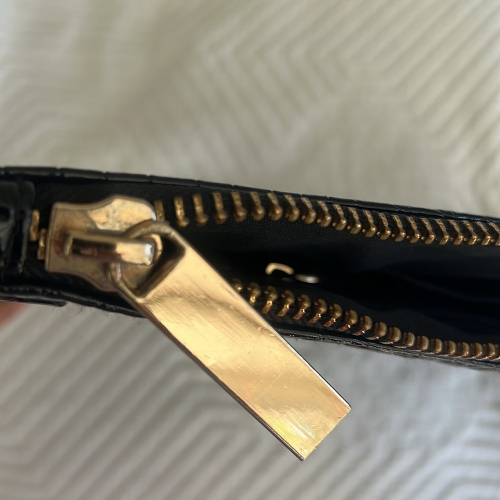 Topshop black crocodile embossed clutch - Picture 8 of 11